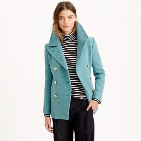 JCrew Majesty Peacoat in Turquoise - Picture 1 of 3